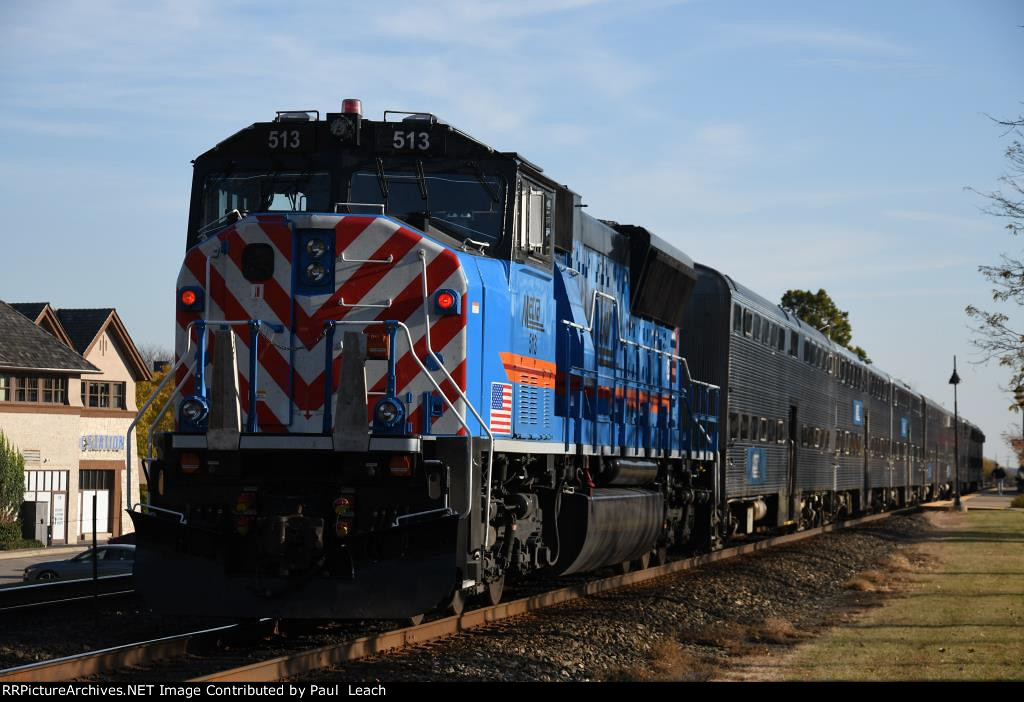 Inbound commuter makes its stop